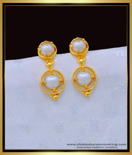 Latest Simple Gold Earrings Design Online - PC Chandra