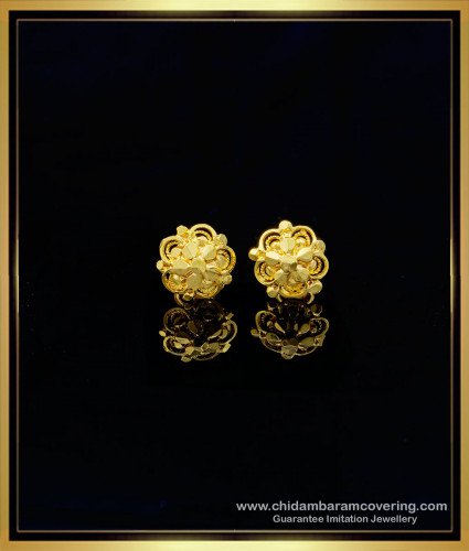 ERG1180 - Beautiful Gold Plated Gold Design Daily Wear Earrings for Girls