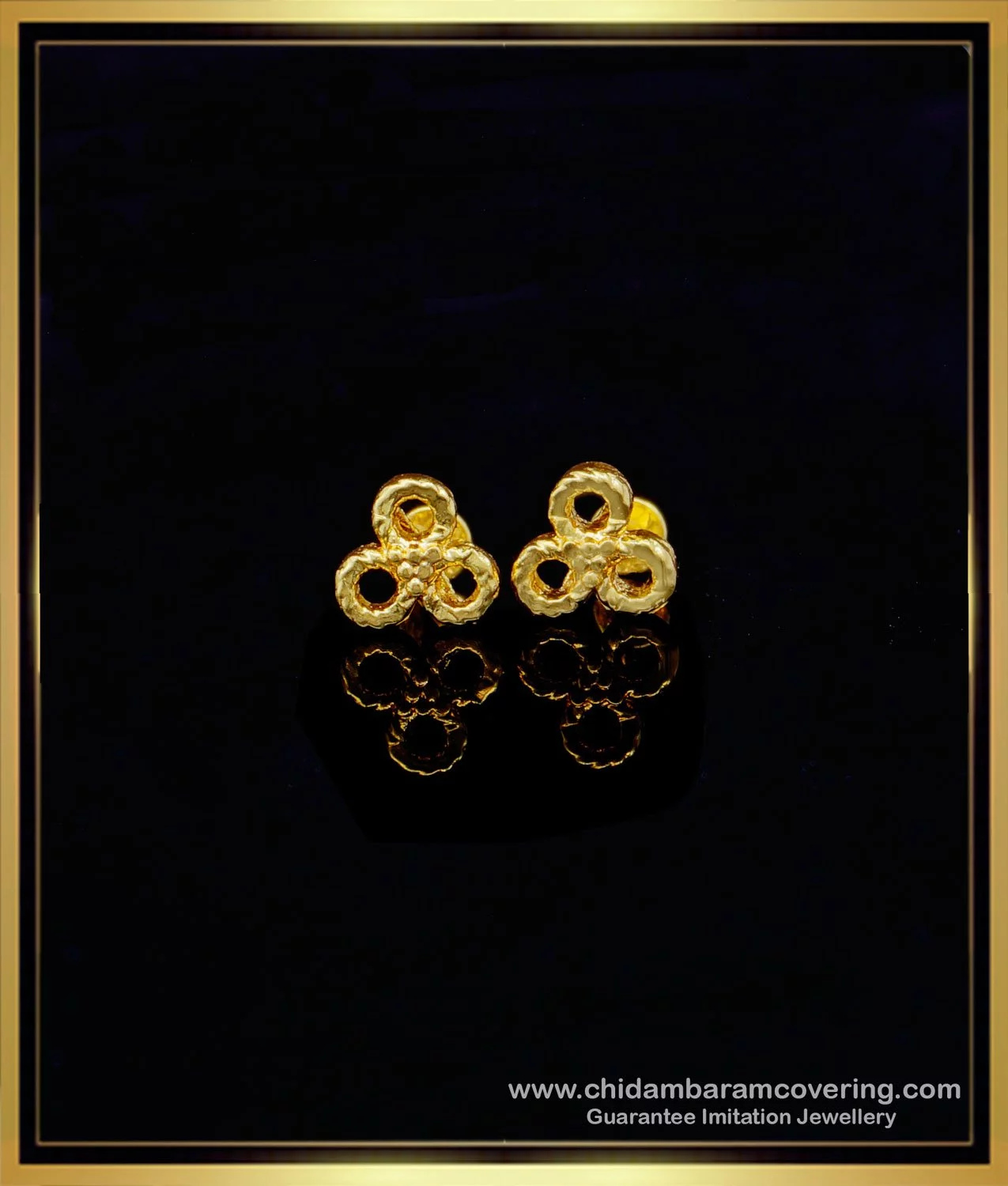 Buy Unique White Stone 1 Gram Gold Chandbali Earrings Online