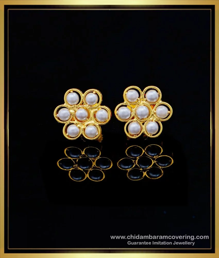 RedChimes Latest Golden Hoop stud pearl Earrings combo Jewelry for Women  Girls Style20  Amazonin Fashion