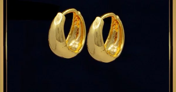 Small Diamond Hoop Earrings For Men and Women 1/2ct Huggies 14K Yellow Gold  000237