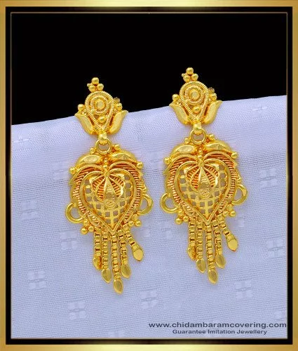 Fancy Danglers 8.410 G Ladies Gold Earring at Rs 44535/pair in Varanasi |  ID: 2852849852673
