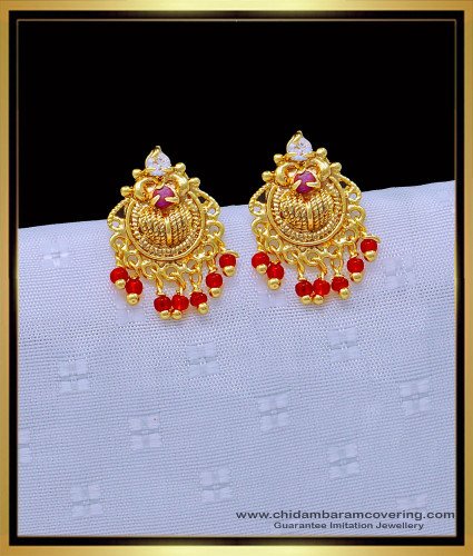 ERG1236 - New Fashion One Gram Gold High Quality Ad Stone Crystal Stud Earring Online