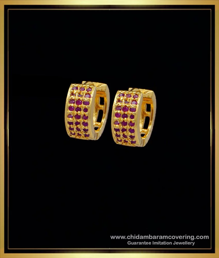 Round Shape Stone Stud Earrings Traditional Design New Looks ER25097 | Stone  studs, Stud earrings, Beautiful stud earrings