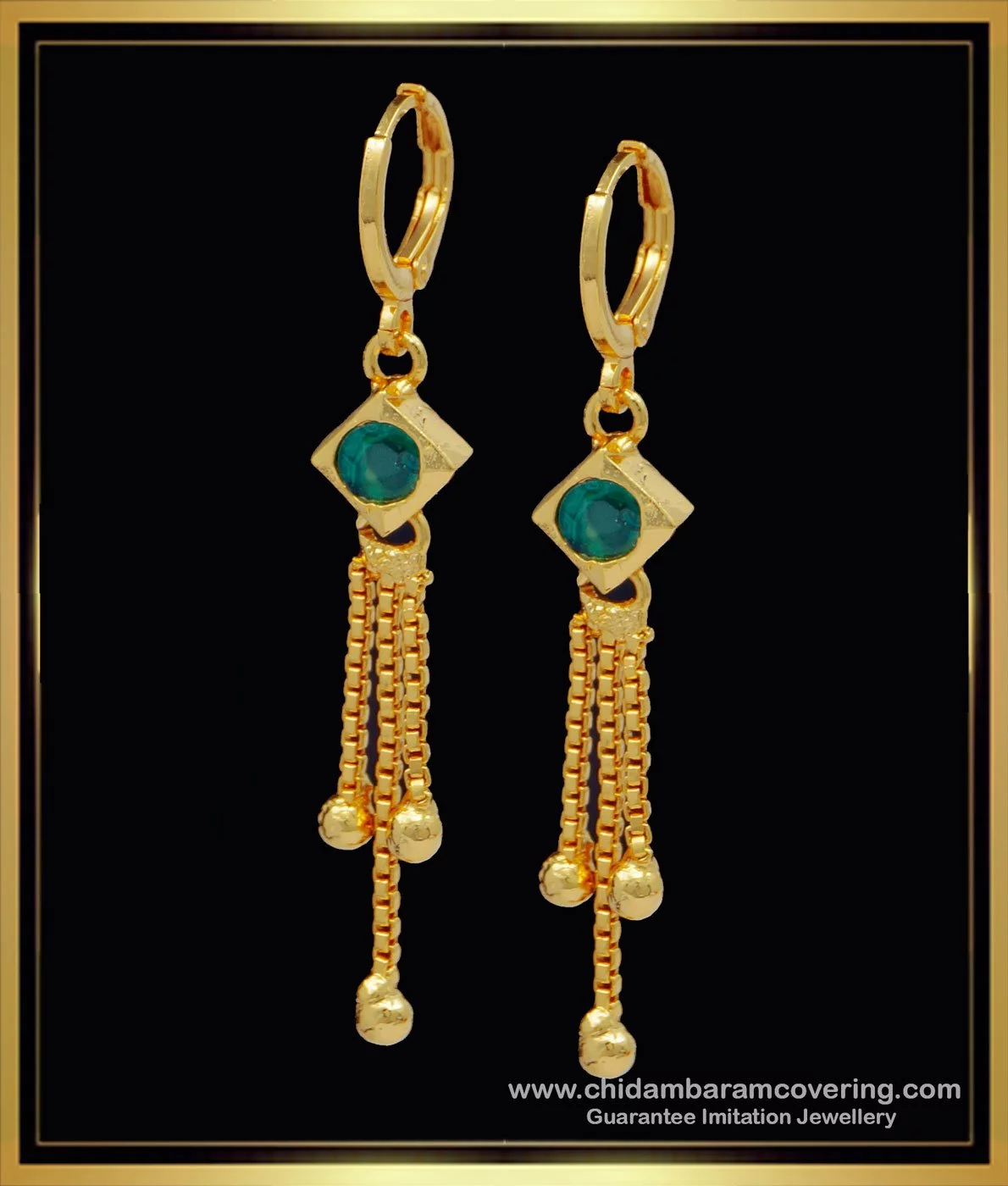 DESIGNER GOLD PLATED PEACOCK EARRINGS UCNEW 2827  Urshi Collections