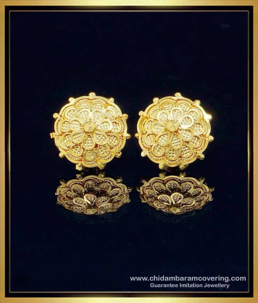 Gold Tops Earrings : रोज पहनने के लिए परफेक्ट है ये गोल्ड टॉप्स  इयररिंग्स,देखे डिज़ाइन