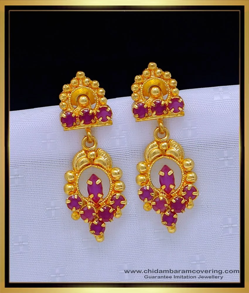 22k Gold Plated Stud 6 Pair Combo Indian Party Wear Earrings Set ja878 |  eBay