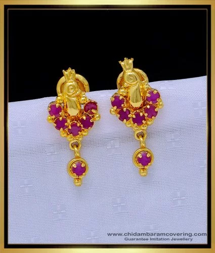 Shop Stylish S Shape Gold Earrings | Exquisite Gold Earrings for Ladies at  GRT Jewels