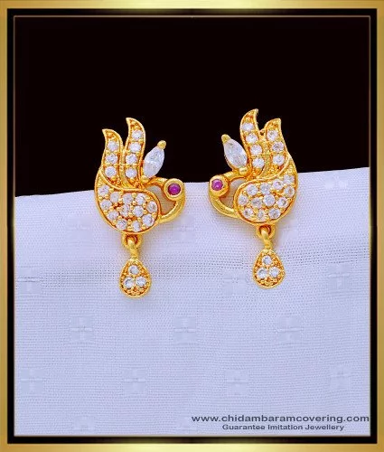 Elegant Pearl Drop Earrings in 22ct Gold GER 067