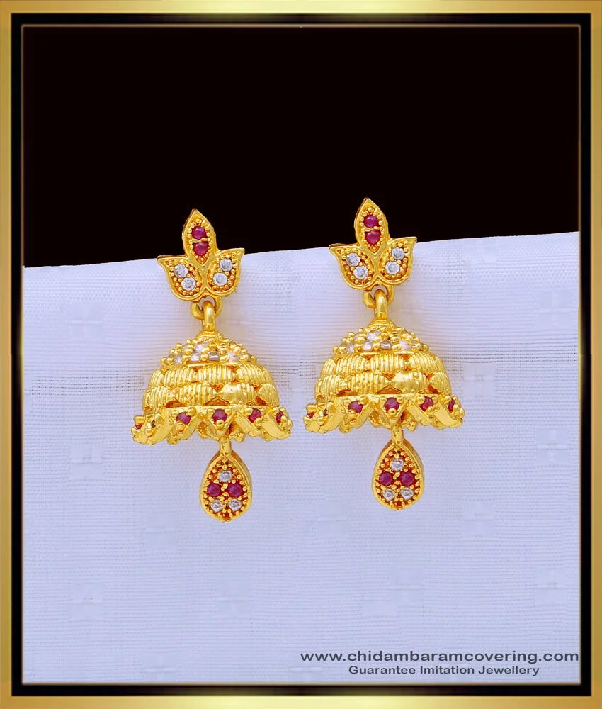 Buy Lotus Drop Gold Plated Silver Earrings with Pearls Online - Unniyarcha