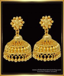 ERG1359 - South Indian Gold Look wedding Jhumkas Design Buy Online Shopping