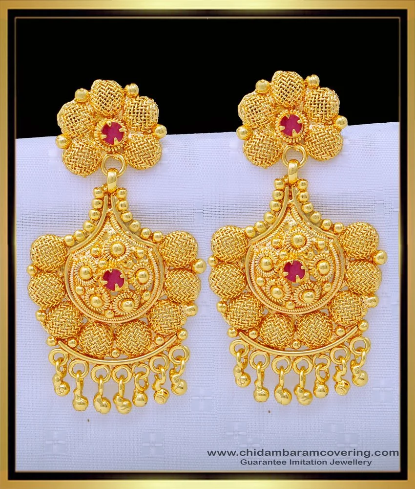 Voylla Apsara Bridal Red Enamelled with Pearl Heavy Earrings Buy Voylla  Apsara Bridal Red Enamelled with Pearl Heavy Earrings Online at Best Price  in India  Nykaa