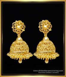 ERG1379 - Traditional Gold Jhumkas Design Gold Plated Jimiki Kammal for Daily Use