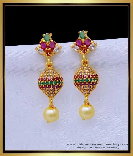 Pin by Godavari on Jhumkas | Gold earrings models, Pretty gold necklaces,  Bridal gold jewellery designs