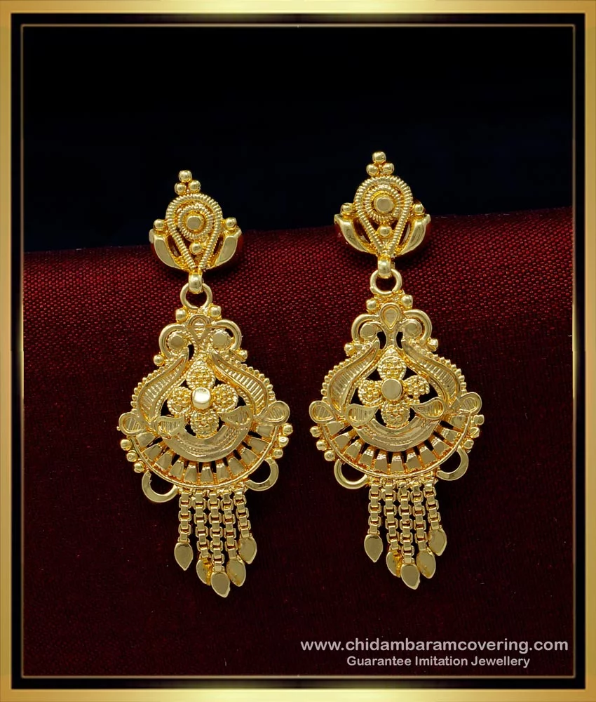 22k Yellow Gold Earrings Jhumka Jewelry , Handmade Vintage Pure Traditional  Wedding Indian Style WEDDING Dangle Jhumki Earrings Chandelier - Etsy