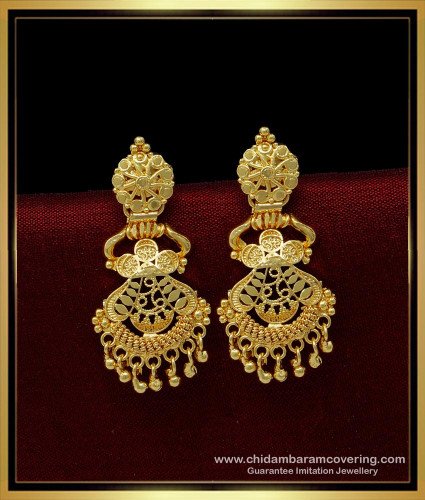 ERG1417 - Real Gold Design Traditional Wedding Earrings Collections for Women 