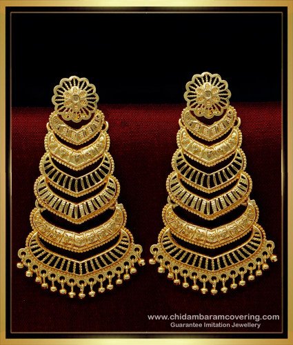 ERG1425 - Real Gold Model Gold Plated 6 Layer Marriage Gold Earrings for Women 
