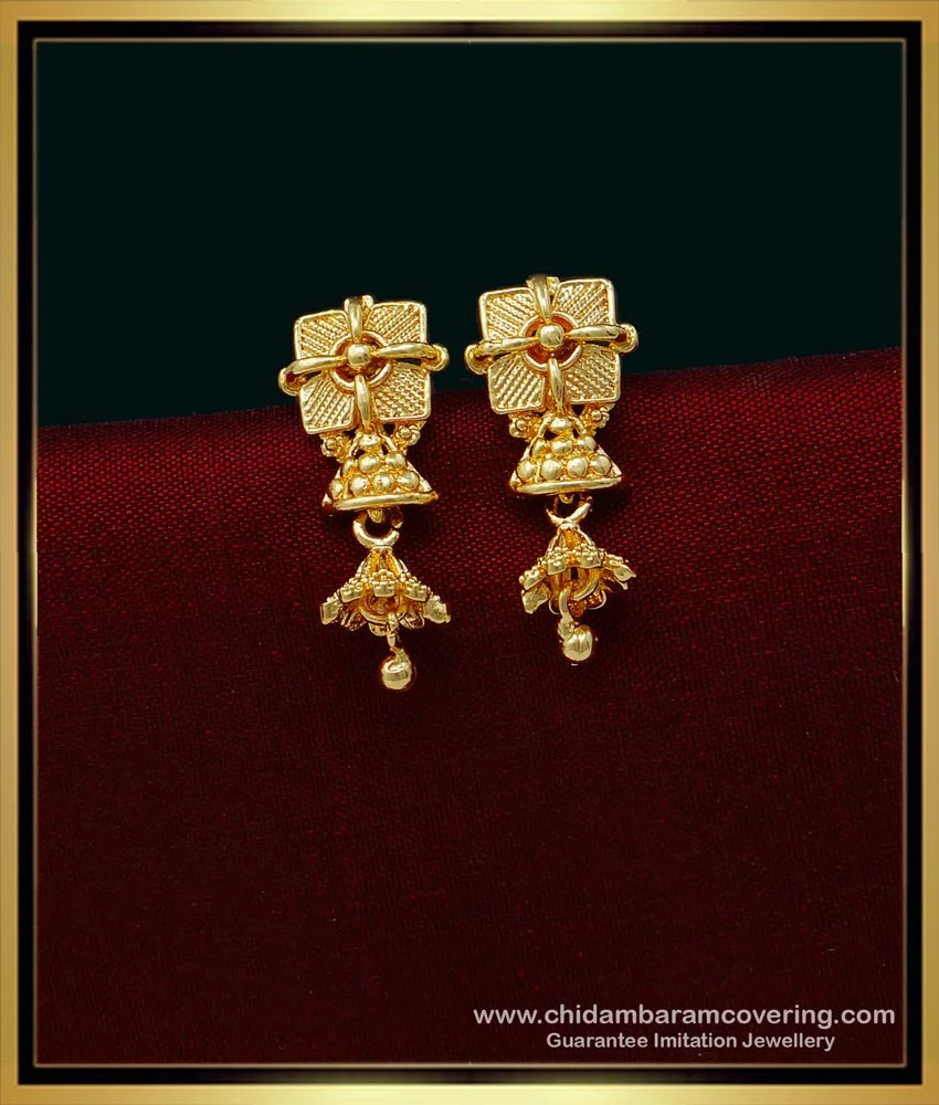 Latest light weight Gold Earring designs | jhumka, jhumki, hoop earring,...  | Gold earrings designs, Gold necklace designs, Gold fashion necklace