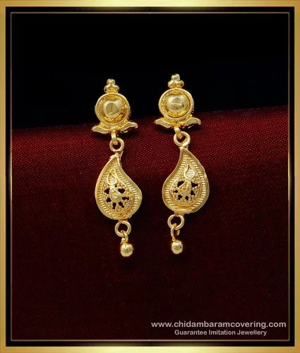 Buy Latest Heart Design Daily Wear Gold Plated Earrings for Women-calidas.vn