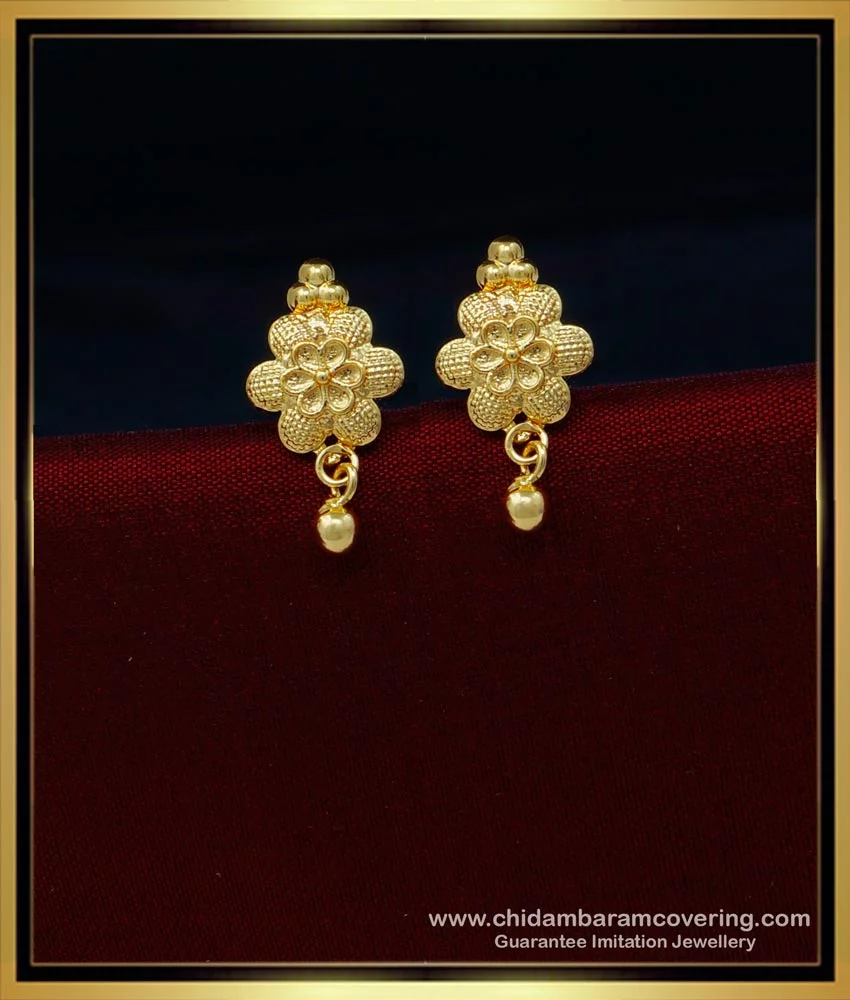 Buy quality 916 Gold Hallmark Classic Ladies Tops Earrings LTE145 in  Ahmedabad