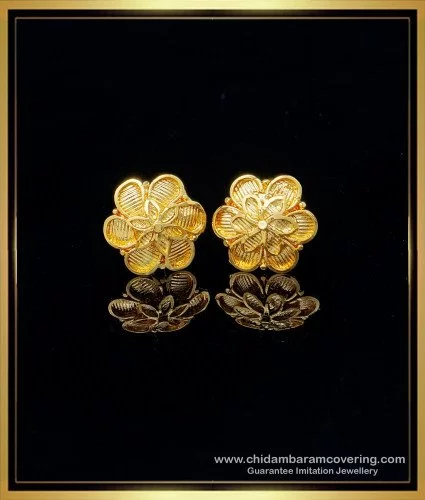 One Gram Gold Plated Daily Wear Screw Earrings For Women-calidas.vn