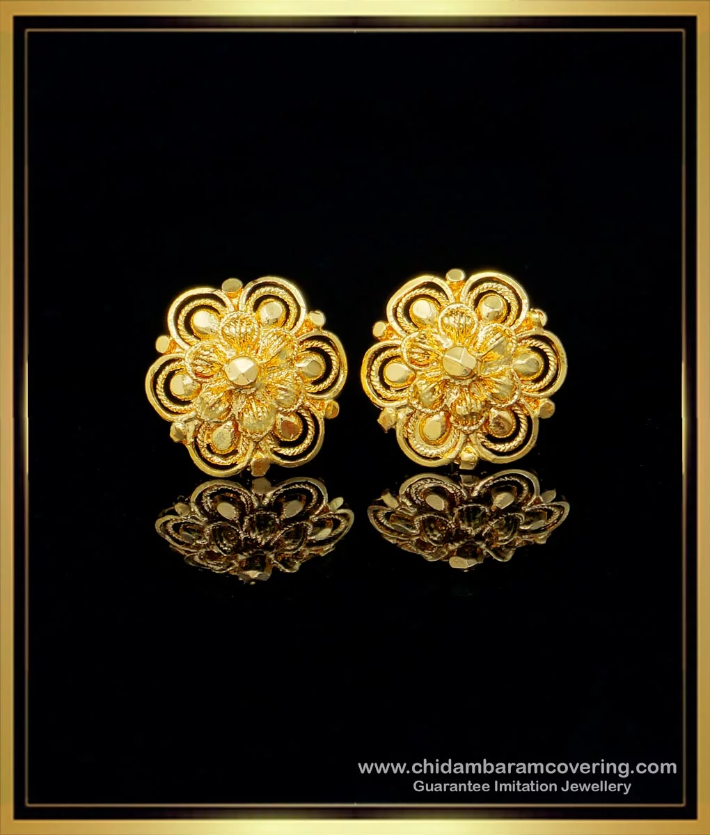 Buy Elegant Flower Model 1 Gram Gold Earrings New Design for Ladies