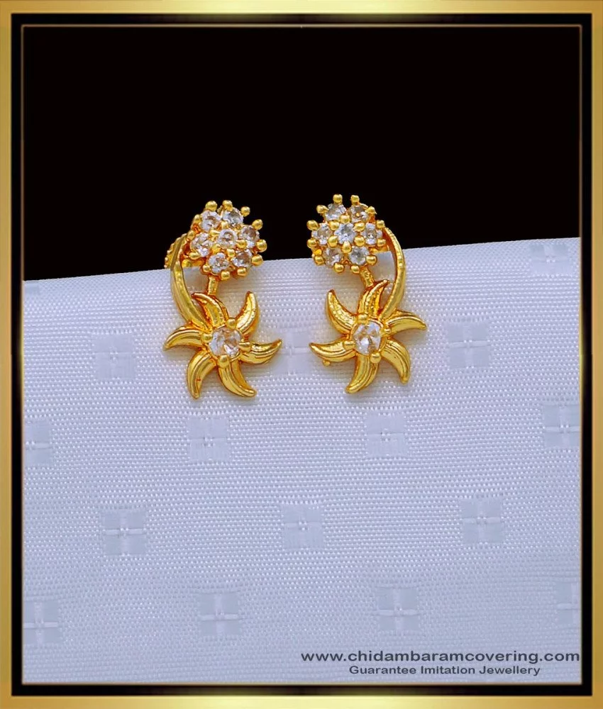 916 Gold Plain Round Ear Studs - Orient Jewellers Singapore
