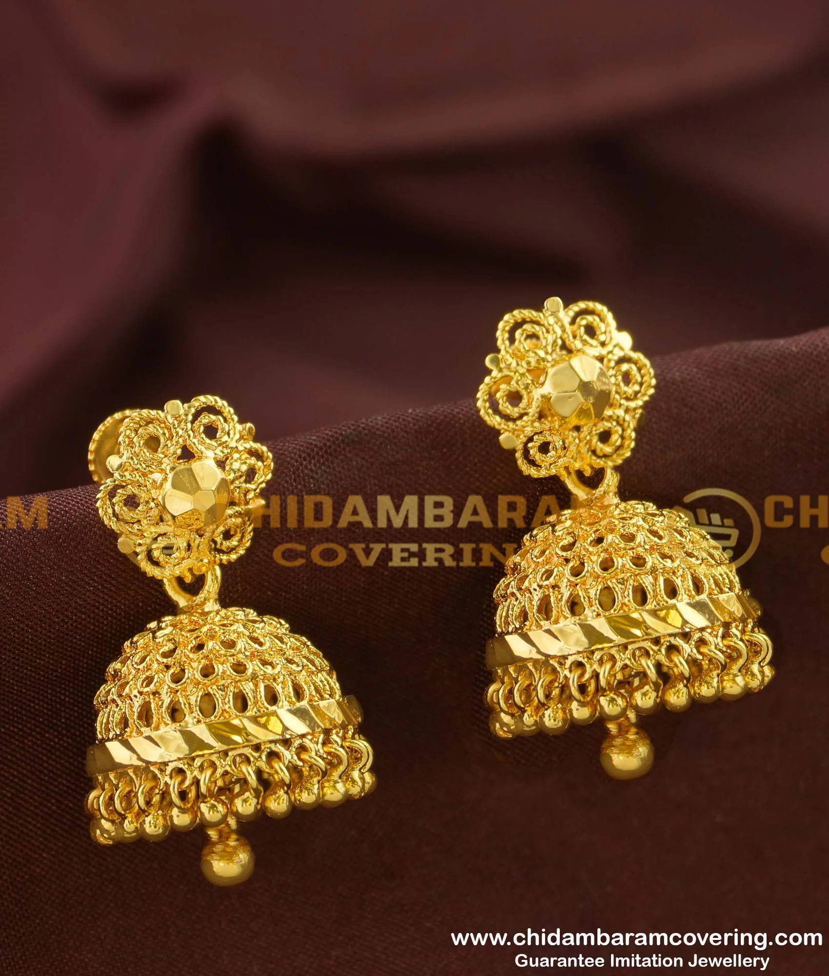 Buy online Gold Imitation Kundan Polki Dangler Jhumka from fashion jewellery  for Women by Ahaanya for 1749 at 44 off  2023 Limeroadcom