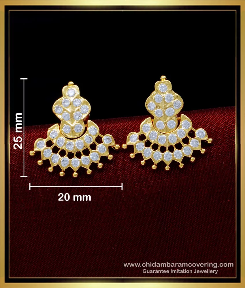 Earrings Online White Stones Jewellery Matching Designs ER19970   JewelSmartin