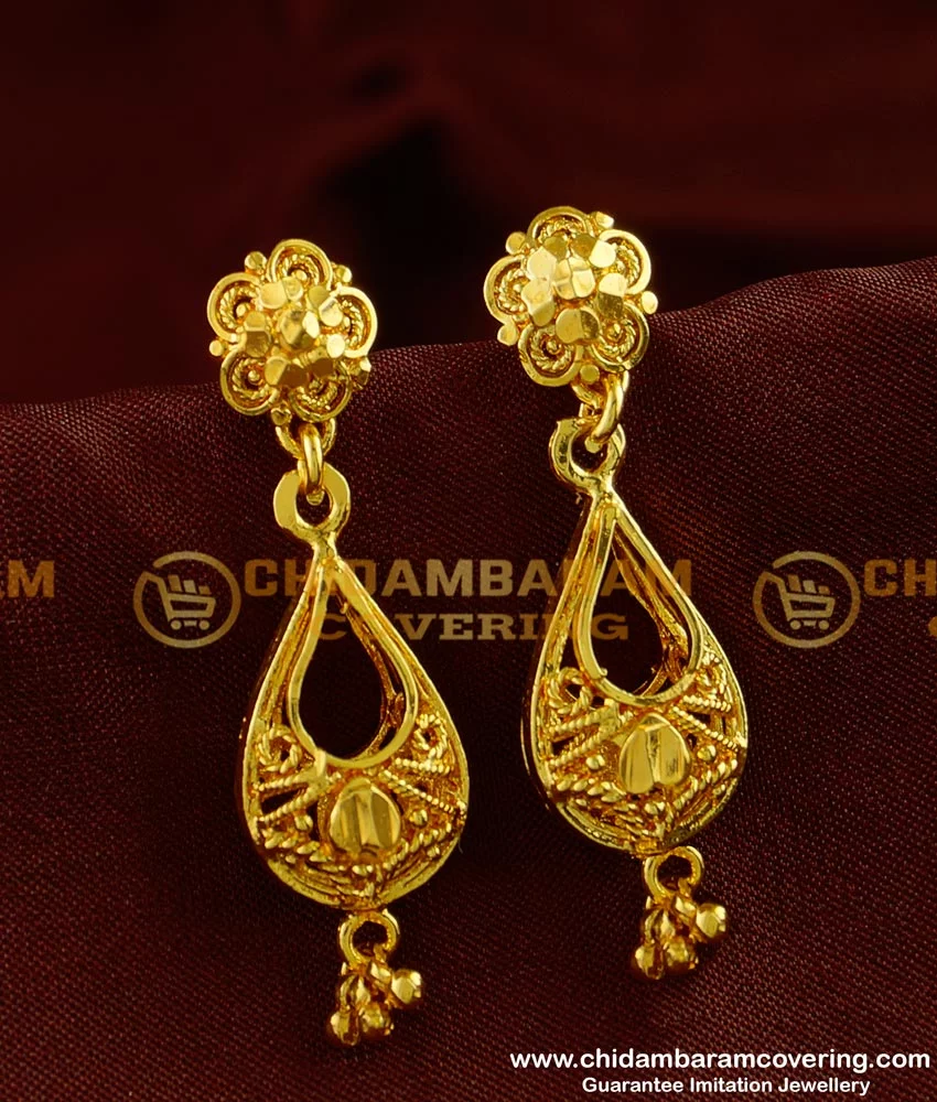 One Gram gold forming traditional 3 layer jhumka ear rings – The Raj Ratna