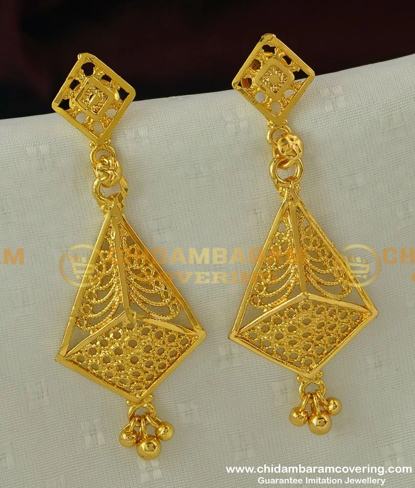 Latest Light Weight Gold Earrings designs collection | simple daily wear gold  earrings models 202… | Gold earrings designs, Designer earrings, Gold  jewelry earrings