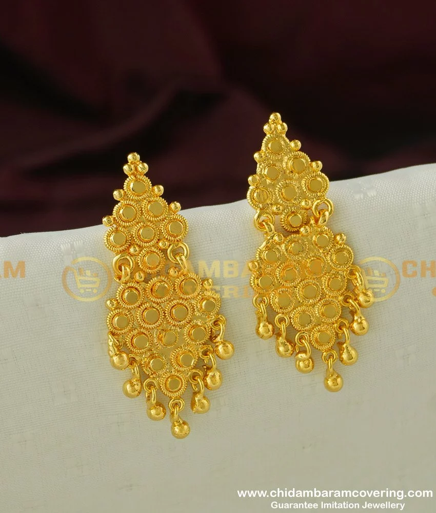 Latest and Fashionable Party Wear Gold Earring Jewellery Set for Women   African Boutique