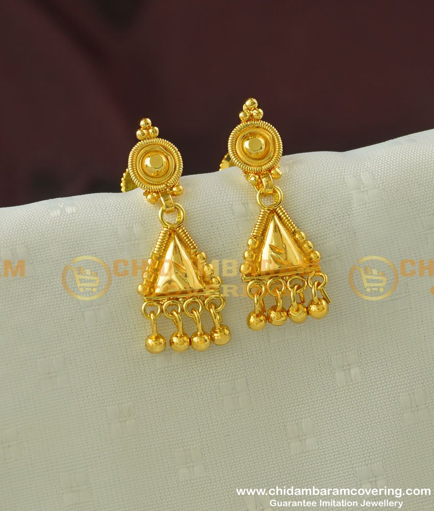 ERG336 - Daily Wear Gold Plated Light Weight Earring Collection Buy Online
