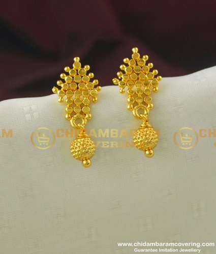 ERG354 - Simple Light Weight Daily Wear Kerala Style Stud Earring Designs Online