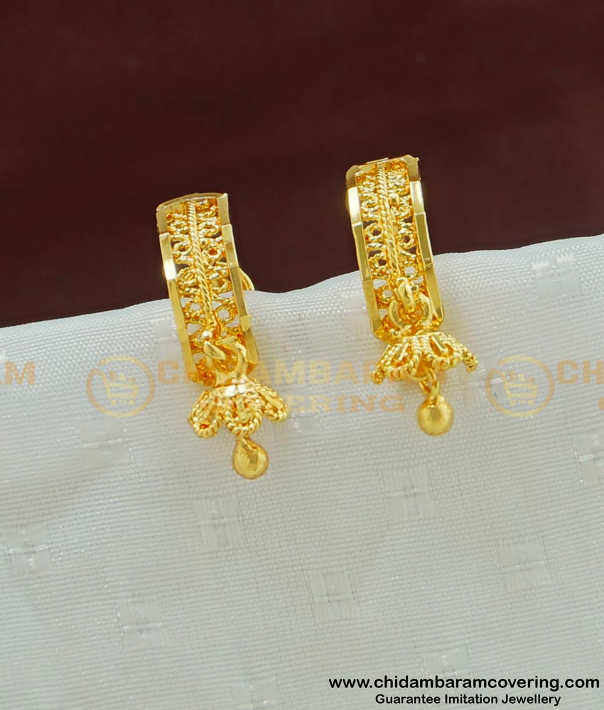 ERG475 - Trendy Small Gold Earring Design Gold Plated Jewelry Online