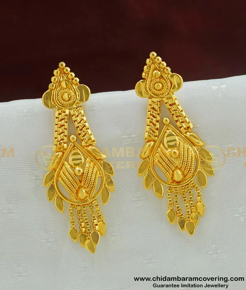 Senco Gold 22k (916) Yellow Gold Drop Earrings for Women Gold : Amazon.in:  Fashion