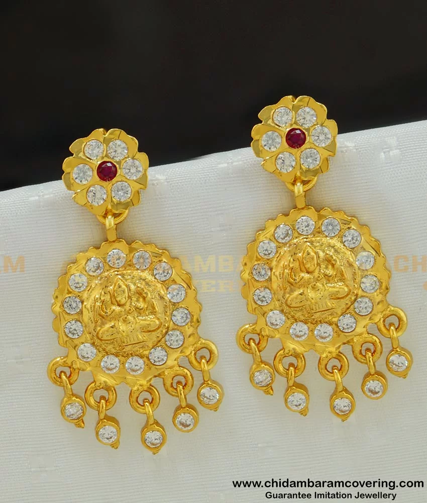Ancient Style Gold Long Earrings