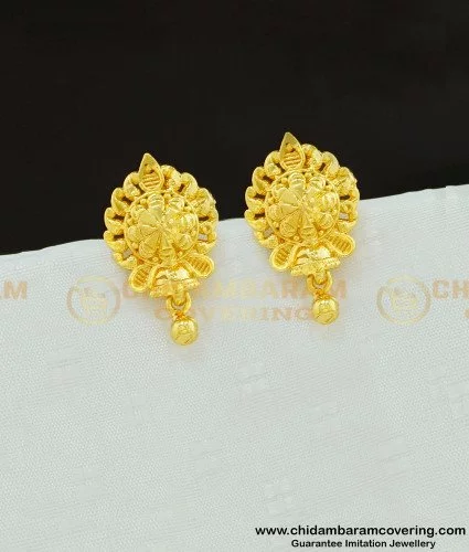 Buy quality 916 gold fancy light weight earrings in Ahmedabad