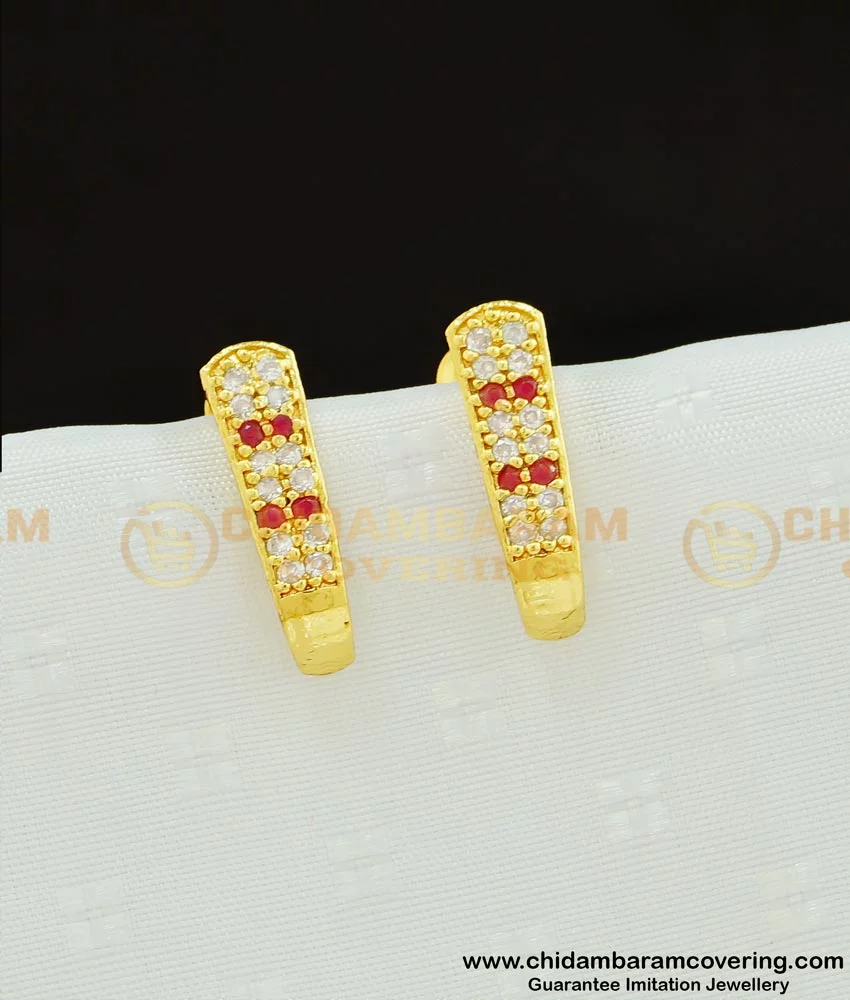 20.5mm Diamond Cut Heart J-Hoop Pair Earrings 14k Multi-Tone Gold 2.48 Grams
