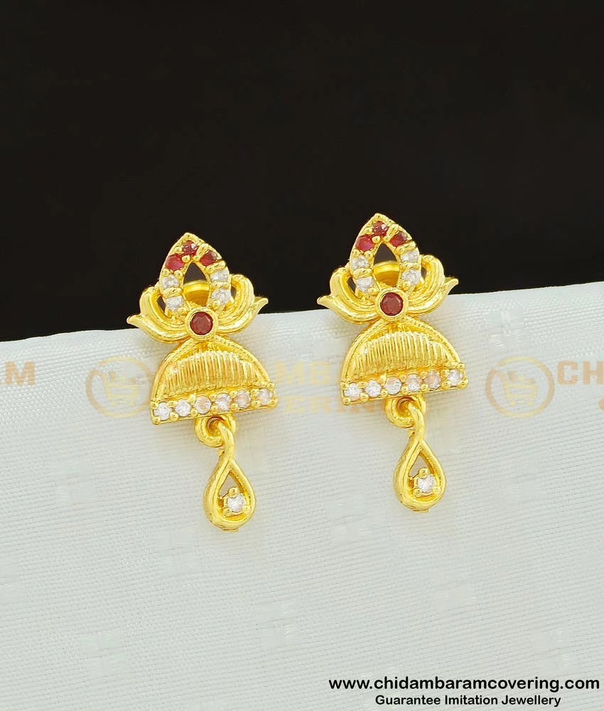Pin by sarina on Necklace | Gold earrings for kids, Gold earrings studs, Gold  earrings indian