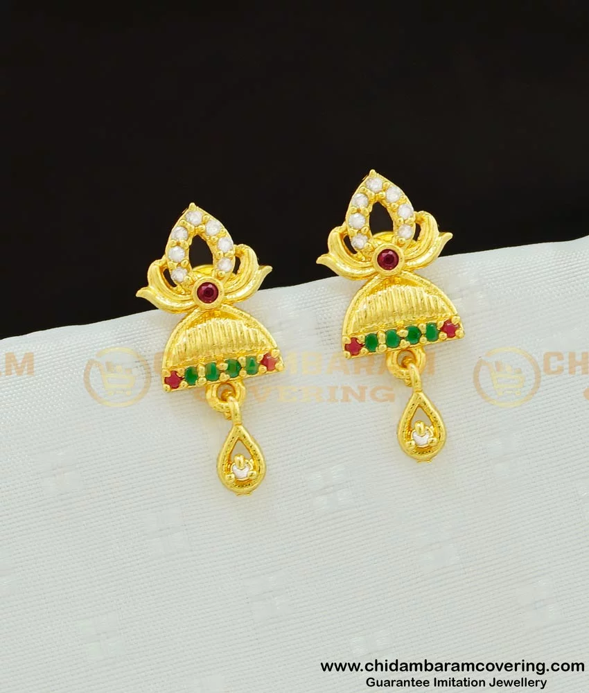Buy Online Stylish Light Blue and Gold Colour Flower with Leaf Design  Earring for Girls and Women – One Stop Fashion