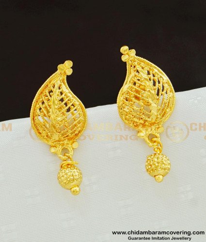 ERG608 - Unique Mango Design One Gram Gold Guarantee Earring for Women