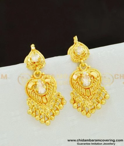 Buy Latest Daily Wear Stud Earrings Gold Designs South Indian Jewellery  Online