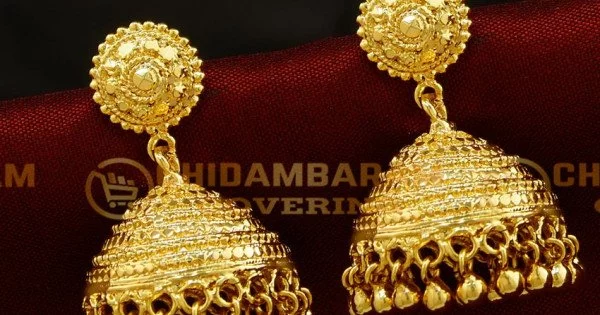 Buy Gorgeous Original Kemp Stone Jhumka Earrings Bridal Wear Gold Plated  Jewellery