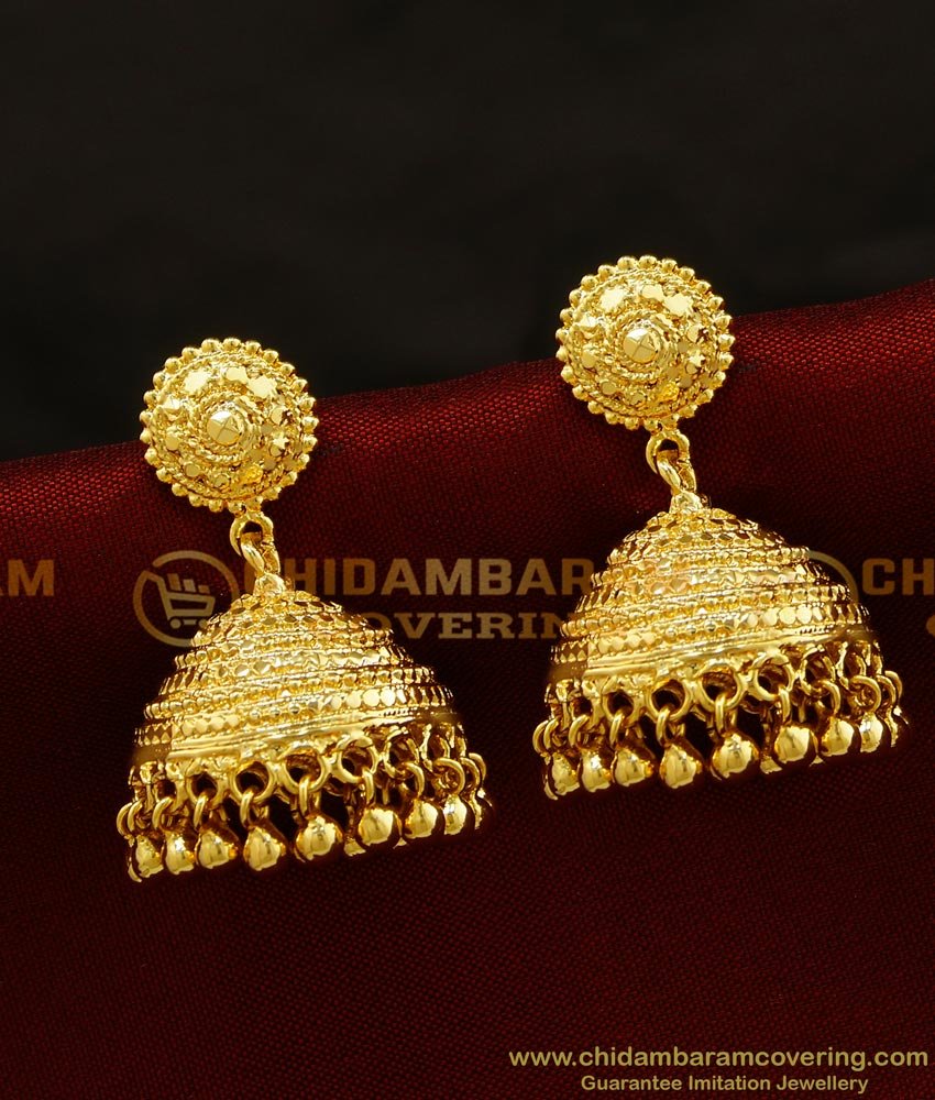 jhumka design gold earrings