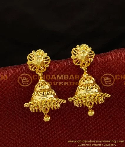 Gold Plated Jhumka Earrings For Girls Jewellery For Women