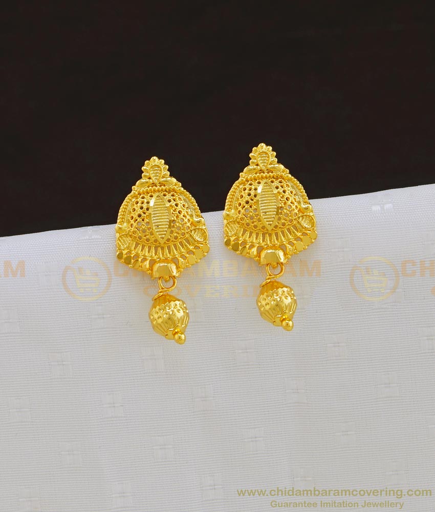 ERG802 - Gold Tone Forming Gold Studs Earring Design Imitation Jewelry Buy Online