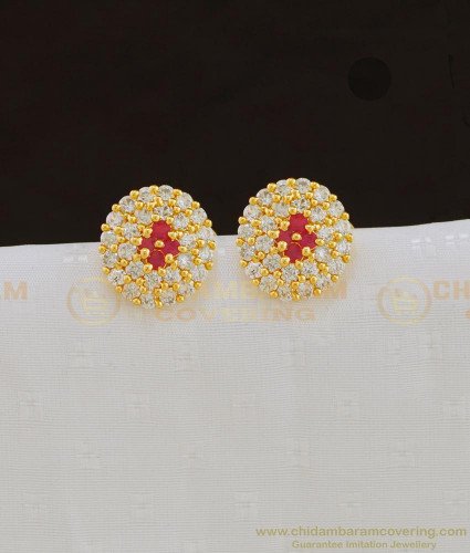 ERG812 - High Quality Diamond Look Gold Design Party Wear Studs Earring at Best Price