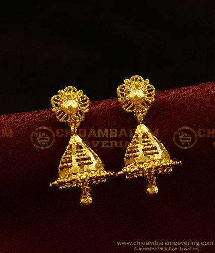 ERG888 - One Gram Gold Plated Jhumkas Collections Indian Fashion Jewelry Online 