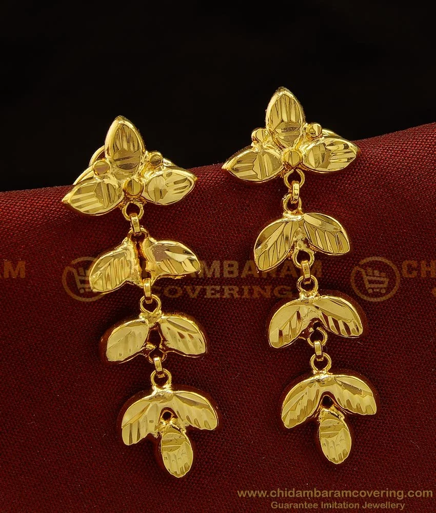 3 Grams Gold Earrings New design Model - from GRT Jewellers - YouTube | Gold  earrings models, Gold earrings designs, Simple gold earrings